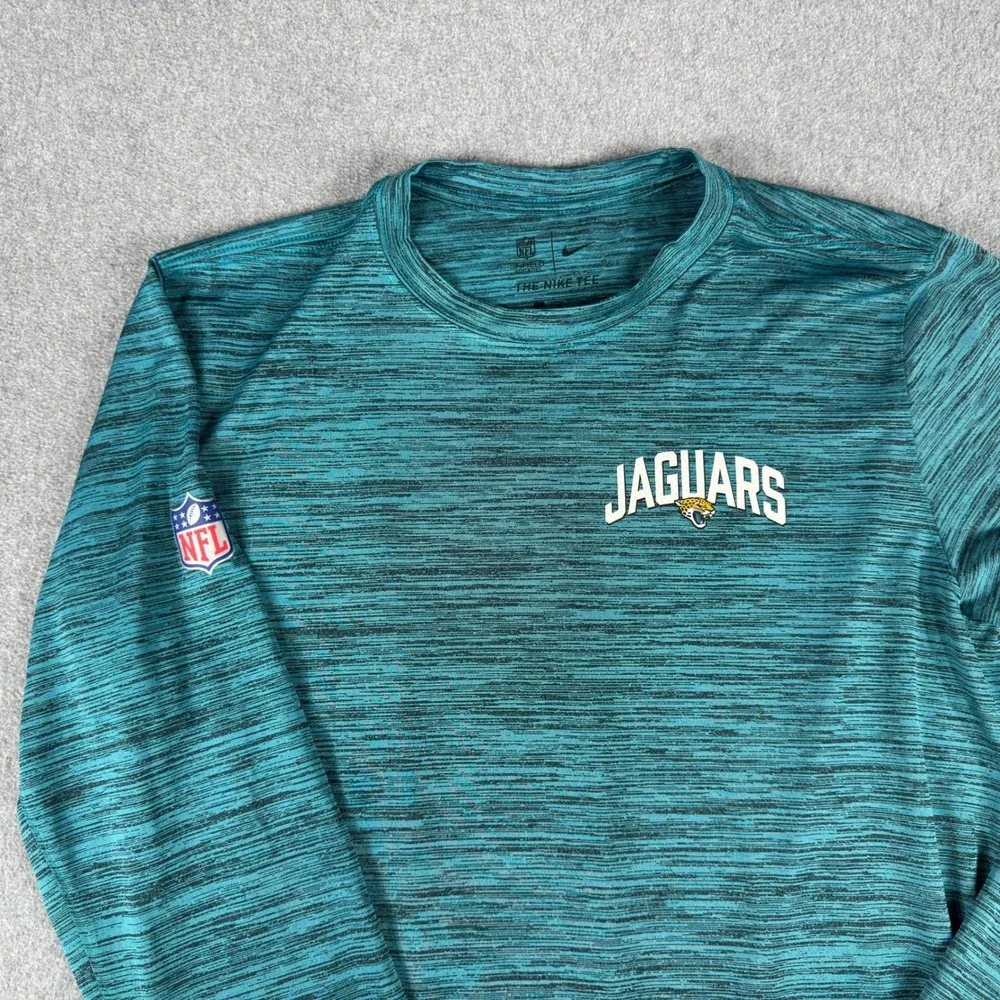 Jacksonville Jaguars Nike NFL On Field Long Sleeve Shirt Men's M Blue Heather